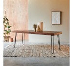 Table Helga en palissandre L 210 x P 75 cm, 6 à personnes