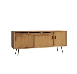 Buffet en acajou massif Simen H 72 x L 170 x P 46 cm