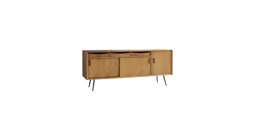Buffet en acajou massif Simen H 72 x L 170 x P 46 cm