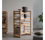 Bibliothèque basse en teck massif Sera