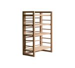 Bibliothèque basse en teck massif Sera