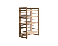 Bibliothèque basse en teck massif Sera