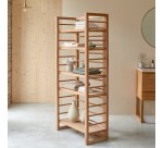 Bibliothèque haute en teck massif sera