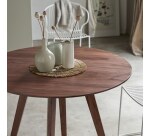 Table Eliana en palissandre massif Ø 100 cm, 4 à 5 personnes