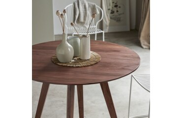 Table Eliana en palissandre massif Ø 100 cm, 4 à 5 personnes