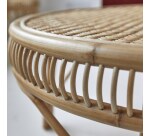 Table basse en tiges de rotin Zita H 40 x L 90 x P 90 cm