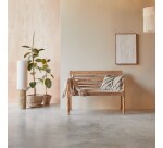 Banc Marceau en teck massif recyclé, largeur 120 cm