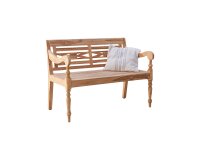 Banc Marceau en teck massif recyclé, largeur 120 cm