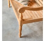 Banc Marceau en teck massif recyclé, largeur 120 cm