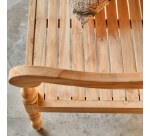 Banc Marceau en teck massif recyclé, largeur 120 cm