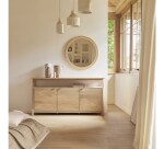 Buffet en chêne massif 165 cm Pola