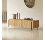 Meuble TV bas en teck massif L 170 cm Honorine