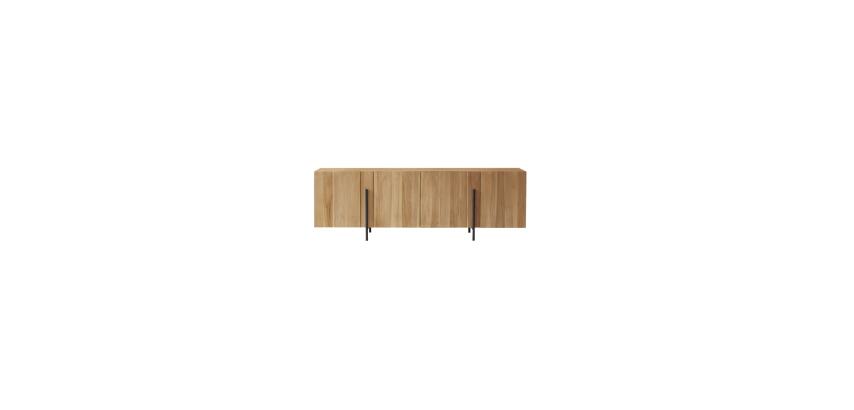 Buffet bas en teck massif L 165 cm Honorine