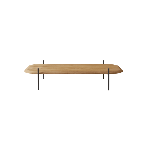 Table basse Honorine en teck massif rectangulaire  140 x 75 cm