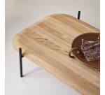 Table basse Honorine en teck massif rectangulaire  140 x 75 cm
