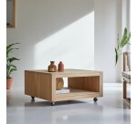 Table basse Anoa Oak en chêne massif, carrée 80 x 80 cm