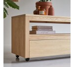 Meuble TV Anoa en chêne massif L 140 cm