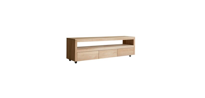 Meuble TV Anoa en chêne massif L 180 cm