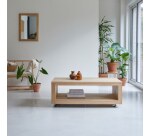 Table basse Anoa Oak en chêne massif, rectangulaire 110 x 60 cm