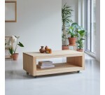 Table basse Anoa Oak en chêne massif, rectangulaire 110 x 60 cm