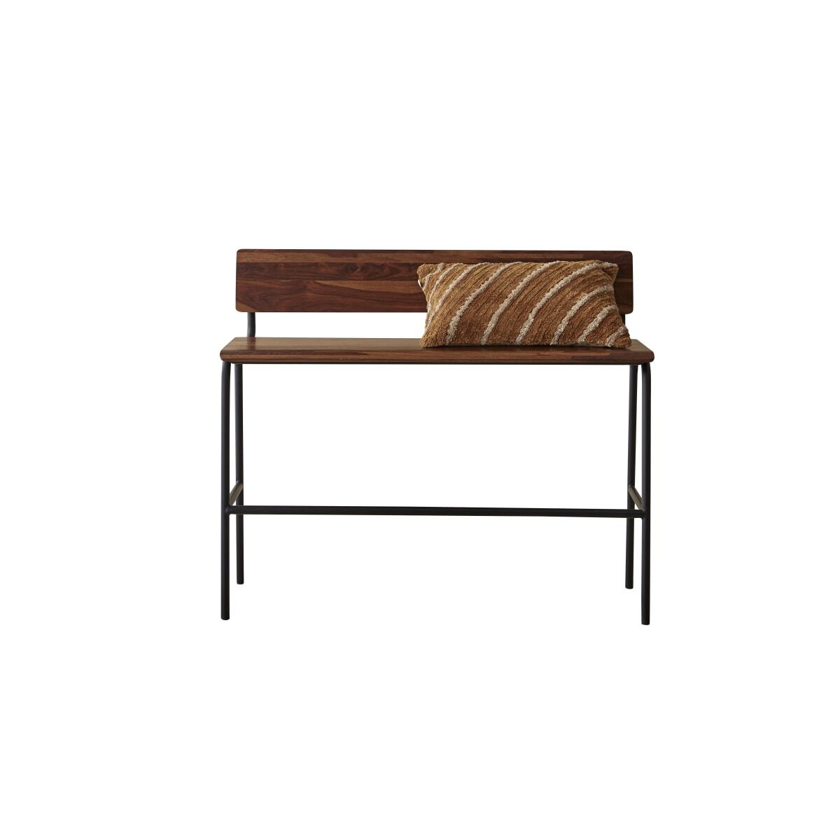 Banc haut Talia en palissandre massif, largeur 120 cm