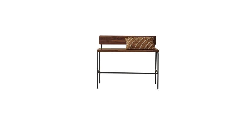 Banc haut Talia en palissandre massif, largeur 120 cm