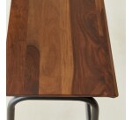 Banc haut Talia en palissandre massif, largeur 120 cm