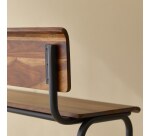 Banc haut Talia en palissandre massif, largeur 120 cm