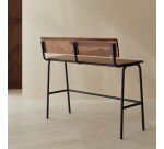 Banc haut Talia en palissandre massif, largeur 120 cm