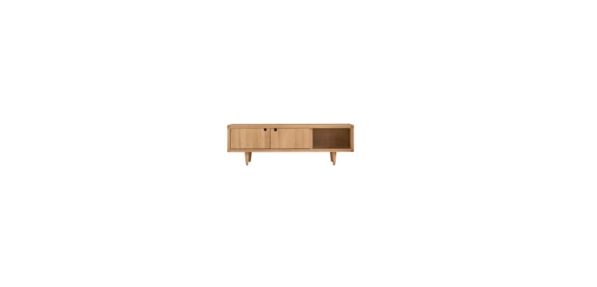 Meuble TV Jonàk en chêne massif L 140 cm