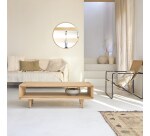 Table basse Jonàk en chêne massif, rectangulaire 120 x 50 cm