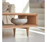 Table basse Jonàk en chêne massif, rectangulaire 120 x 50 cm