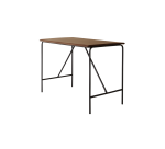 Table haute Talia en bois de palissandre et métal L 140 x P 85 cm