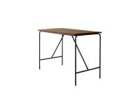 Table haute Talia en bois de palissandre et métal L 140 x P 85 cm