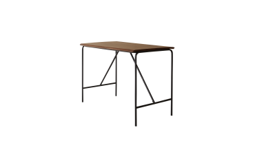 Table haute Talia en bois de palissandre et métal L 140 x P 85 cm