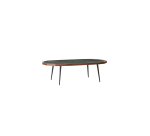 Table basse Jade en palissandre massif et marbre vert 120 x 60 cm