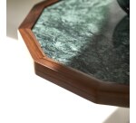Table basse Jade en palissandre massif et marbre vert 120 x 60 cm