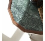 Table basse Jade en palissandre massif et marbre vert 120 x 60 cm