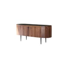 Meuble TV Jade en palissandre massif et marbre L 130 cm