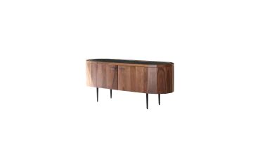 Meuble TV Jade en palissandre massif et marbre L 130 cm