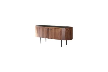 Meuble TV Jade en palissandre massif et marbre L 130 cm