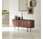 Meuble TV Jade en palissandre massif et marbre L 130 cm