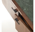Meuble TV Jade en palissandre massif et marbre L 130 cm