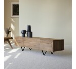 Meuble TV Metric en noyer massif L 175 cm