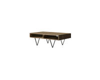 Table basse en bois de noyer Metric H 40 x L 115 x P 70 cm