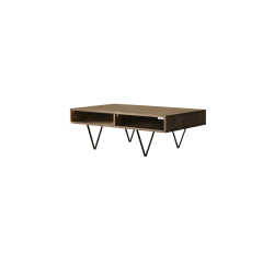 Table basse en bois de noyer Metric H 40 x L 115 x P 70 cm