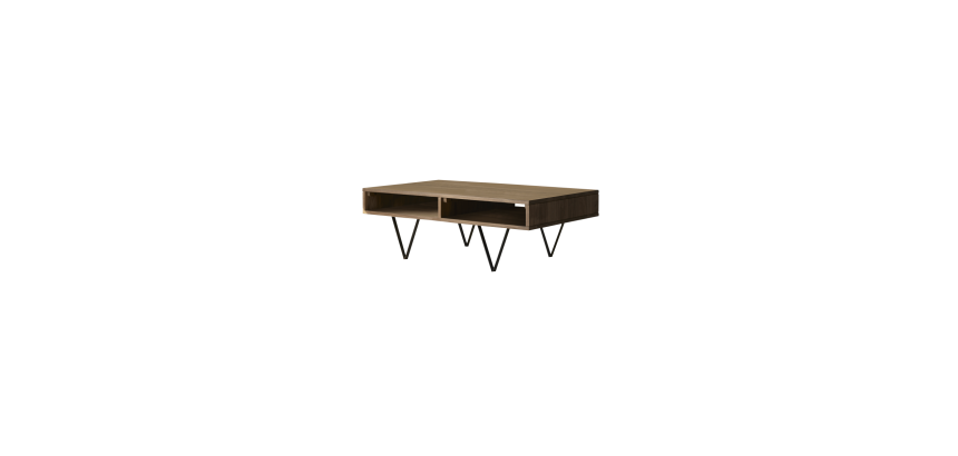 Table basse en bois de noyer Metric H 40 x L 115 x P 70 cm