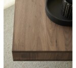 Table basse en bois de noyer Metric H 40 x L 115 x P 70 cm