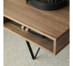 Table basse en bois de noyer Metric H 40 x L 115 x P 70 cm