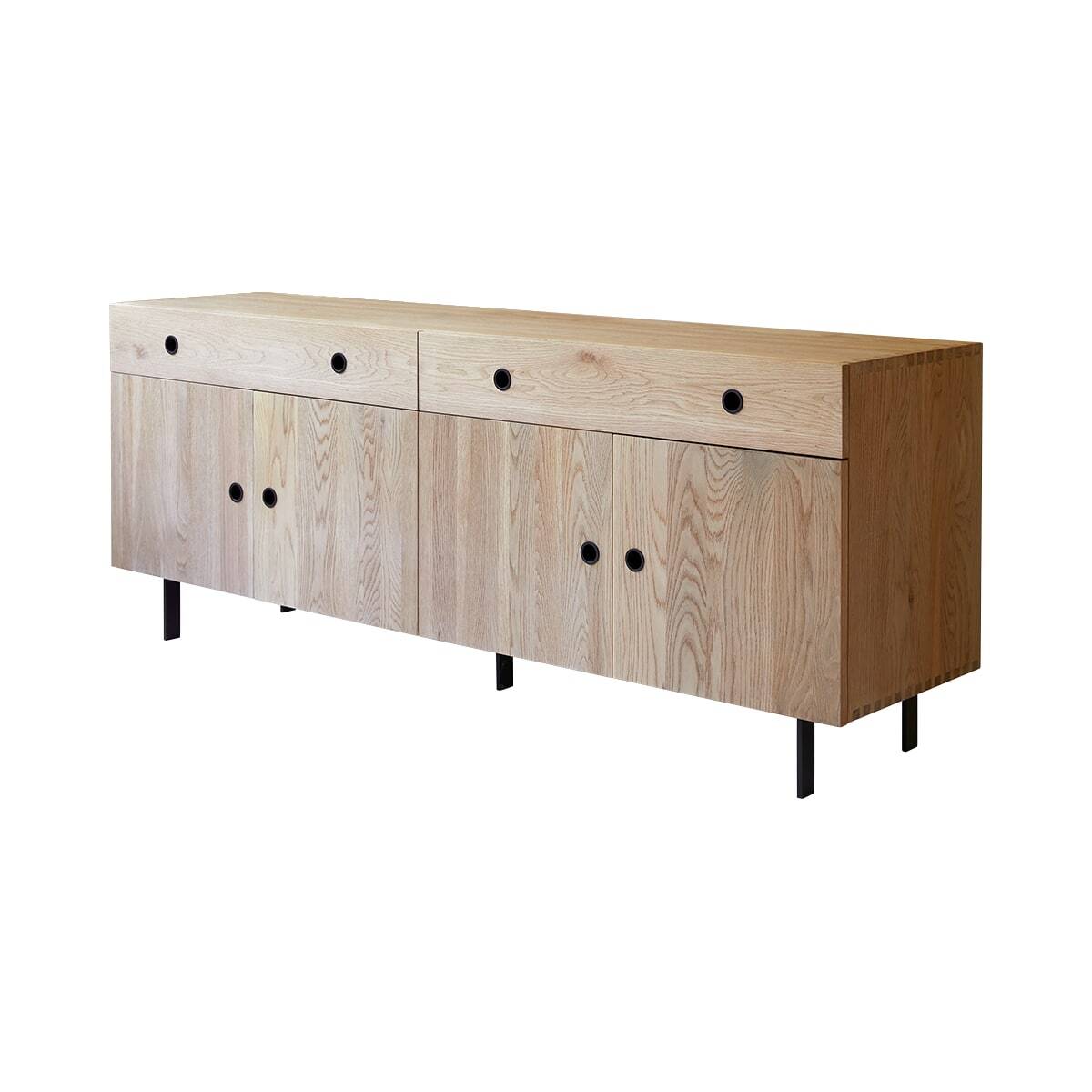 Buffet en chêne massif L 185 cm Jeanne